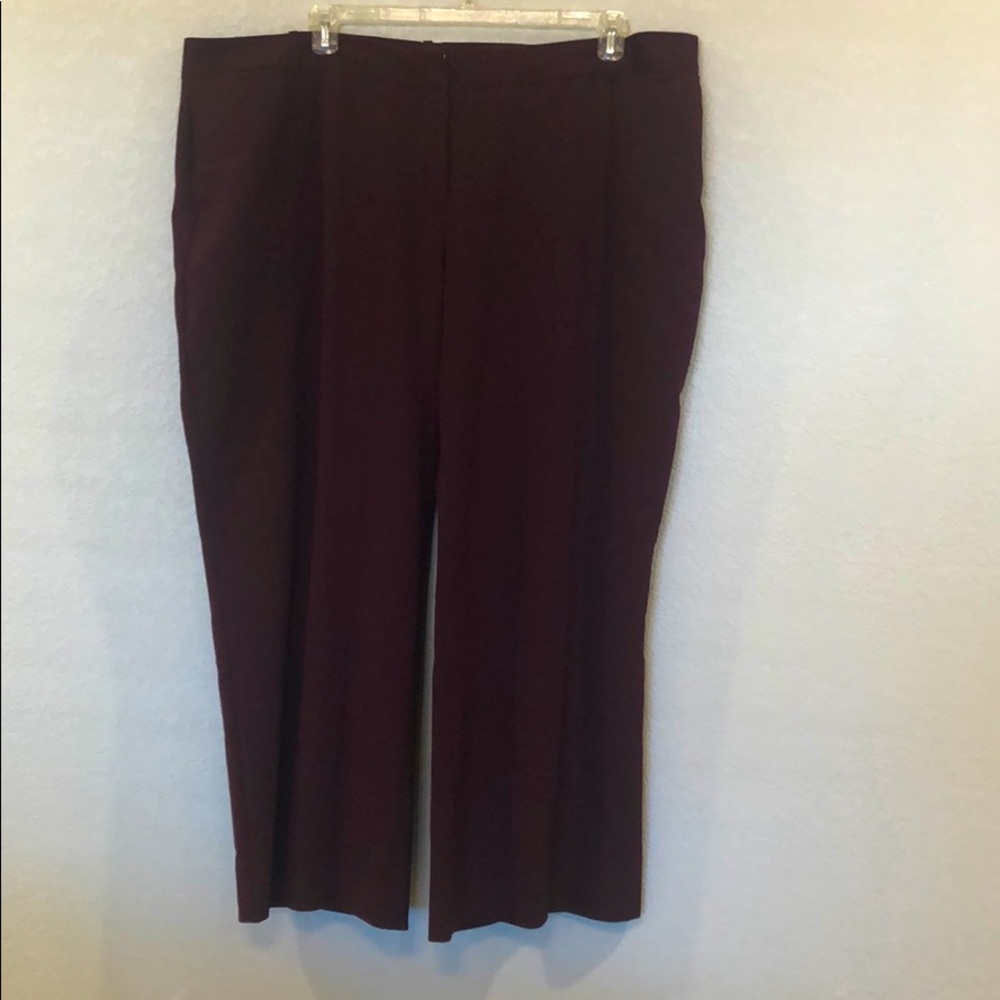 Worthington 24W Woman Curvy Fit maroon pants